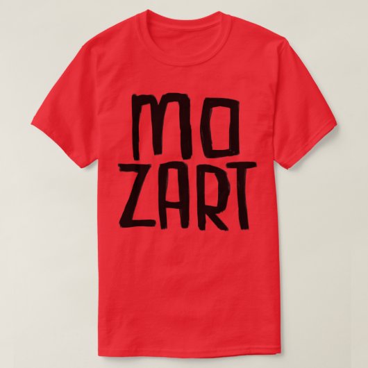 Klassieke componist Mozart T-shirt (Design voorkant)