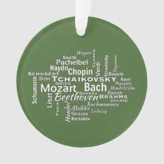 klassieke componisten Word Cloud Ornament