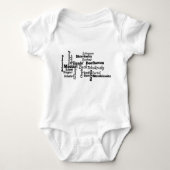 klassieke componisten Word Cloud Romper (Voorkant)