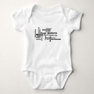 klassieke componisten Word Cloud Romper
