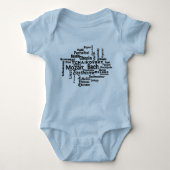 klassieke componisten Word Cloud Romper (Voorkant)