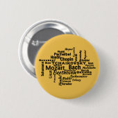 klassieke componisten Word Cloud Ronde Button 5,7 Cm (Voorkant /achterkant)
