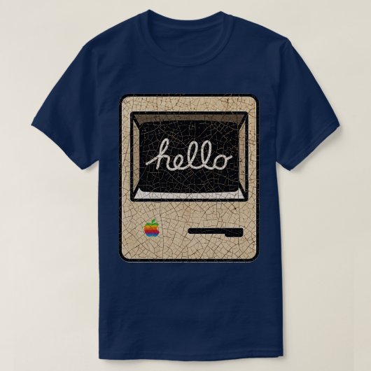 Klassieke Computer Hallo Mac 1984 T-shirt (Design voorkant)