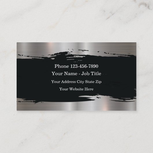 Klassieke constructie Visitekaartjes glanzend (Achterkant)