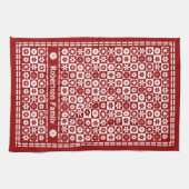 Klassieke controle van de Rood- en Wit-landklep Theedoek (Horizontaal)