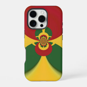 Klassieke COOL LEUKE RETRO-Jamaicanen Raster Cadea iPhone 16 Pro Hoesje