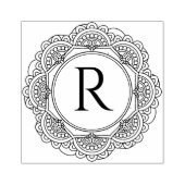 KLASSIEKE COOLE  MANDALA CUSTOM SCRIPT MONOGRAM RUBBERSTEMPEL (Afrduk)