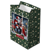 Klassieke Coolest Mrs Claus Kerstvakantie Medium Cadeauzakje (Voorkant Gekanteld)