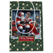 Klassieke Coolest Mrs Claus Kerstvakantie Medium Cadeauzakje (Voorkant)