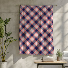 Klassieke Coral Navy Deken Tijdloos Tartan Comfort