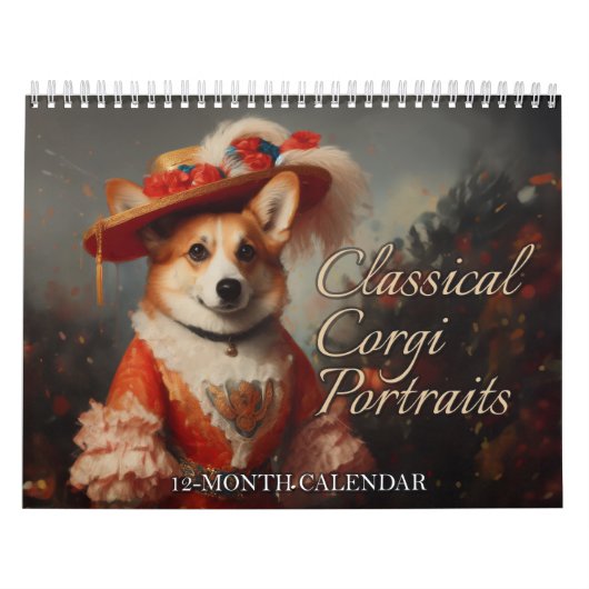 Klassieke Corgi-portrettencalender Kalender (Hoes)