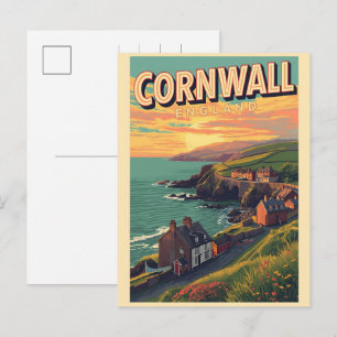 Klassieke Cornwall county kliffen Engeland cadeaus Feestdagenkaart