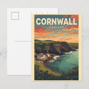 Klassieke Cornwall county kliffen Engeland cadeaus Feestdagenkaart