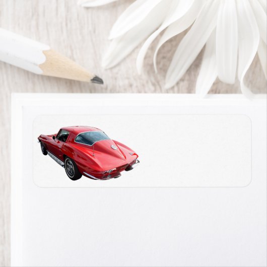 Klassieke Corvette Coupe Etiket (Insitu)