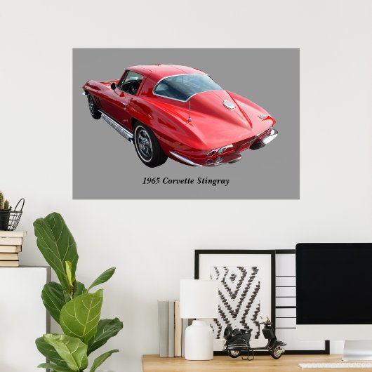 Klassieke Corvette Coupe Poster (Thuiskantoor)
