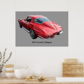 Klassieke Corvette Coupe Poster (Keuken)