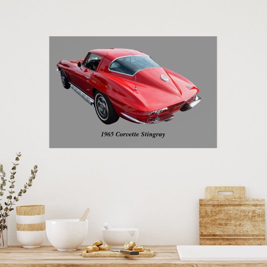 Klassieke Corvette Coupe Poster (Keuken)