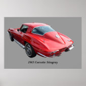 Klassieke Corvette Coupe Poster (Voorkant)