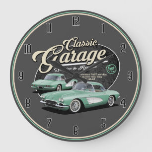 Klassieke Corvette Garage Large Clock Grote Klok