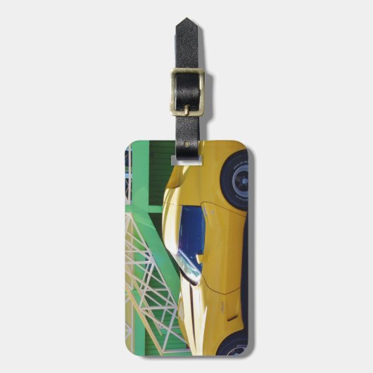 Klassieke Corvette Stingray. Bagagelabel (Voorkant verticaal)