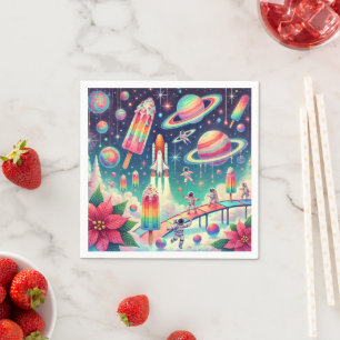 Klassieke Cosmic Poinsettia Speeltuin Decoupage Servet
