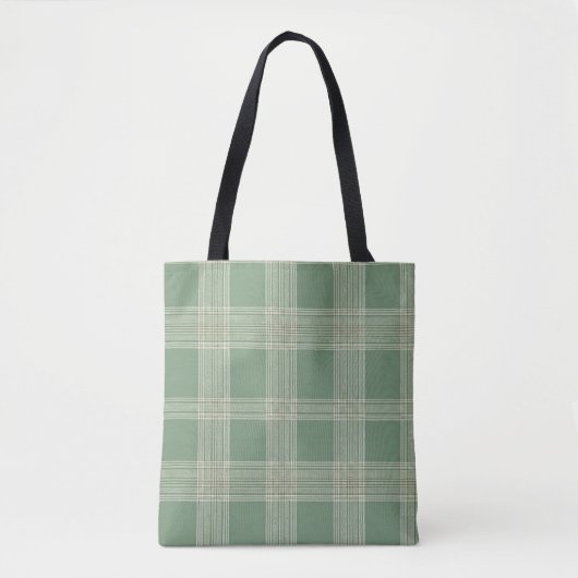 Klassieke Cottagecore Ginghamruit Tote Bag (Voorkant)
