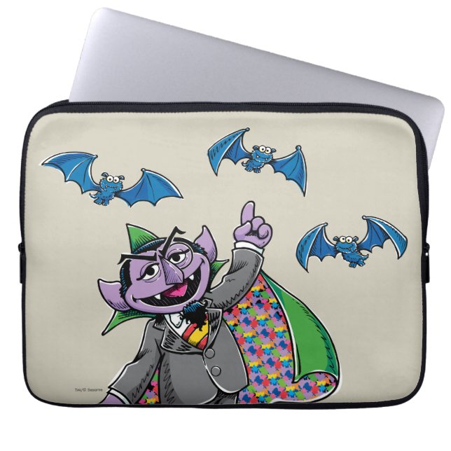 Klassieke Count von Count Laptop Sleeve (Voorkant)