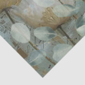 Klassieke Country Chic White Poppies & Eucalyptus Tissuepapier (Detail)