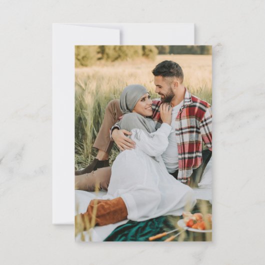 Klassieke Country Club Stripe QR Code Huwelijk RSV RSVP Kaartje (Achterkant)