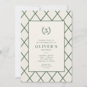 Klassieke Country Club verjaardagsfeest uitnodigin Kaart (Voorkant)