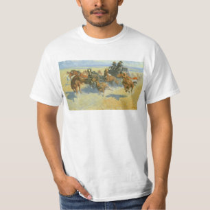 Klassieke Cowboy, de Nigh Leader neerschietend, Re T-shirt