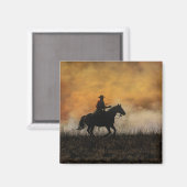 Klassieke Cowboy en Paard Magneet (Voorkant / Achterkant)