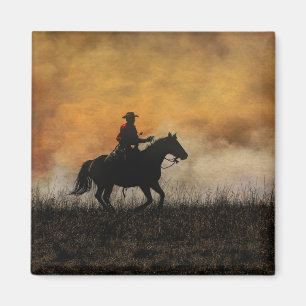 Klassieke Cowboy en Paard Magneet