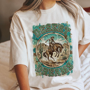 Klassieke Cowboy Woestijn Dromen Wild West Rodeo K Tri-Blend Shirt