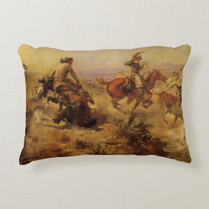 Klassieke Cowboys, Neergehaald door CM Russell Decoratief Kussen