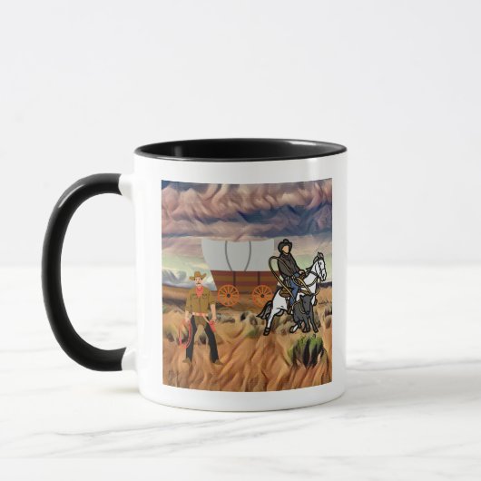 Klassieke cowboys westerne mok koffie (Links)