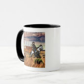 Klassieke cowboys westerne mok koffie (Voorkant links)