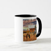 Klassieke cowboys westerne mok koffie (Voorkant rechts)