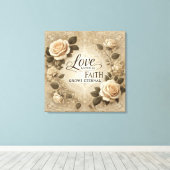 Klassieke cramerosen AI-kunst Canvas Afdruk (Insitu (Houten vloer))