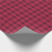 Klassieke Cranberry en Deep Maroon Buffalo Check Cadeaupapier (Hoek)
