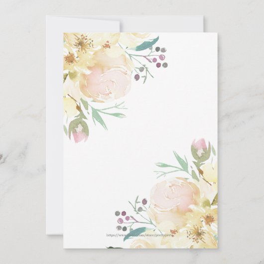 Klassieke Cream en Gold Script Twins Baptism Invti Kaart (Achterkant)
