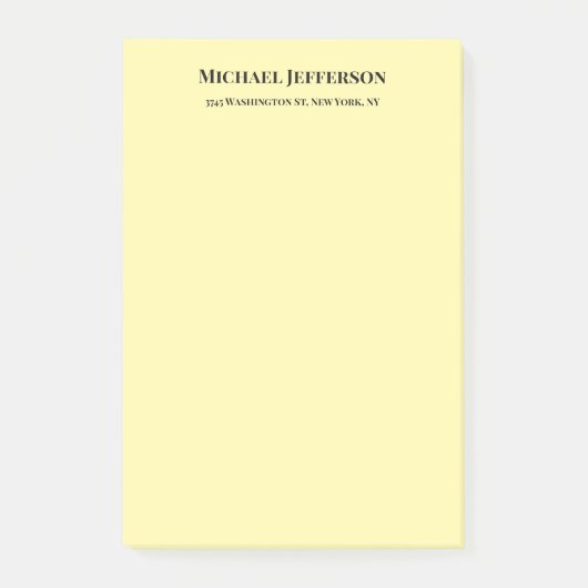 Klassieke Creatieve Trendy Cream Kleur Post-it® Notes (Voorkant)