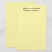 Klassieke Creatieve Trendy Crème Kleur Briefpapier (Voorkant / Achterkant)