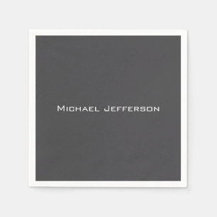 Klassieke Creatieve Trendy Donker Grijs & Wit Servet