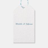 Klassieke Creatieve Trendy Witte Oceaan Blauw Cadeaulabel (Voorkant)