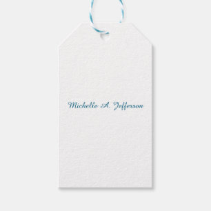 Klassieke Creatieve Trendy Witte Oceaan Blauw Cadeaulabel