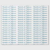 Klassieke Creatieve Trendy Witte Oceaan Blauw Cadeaupapier (Vlak)