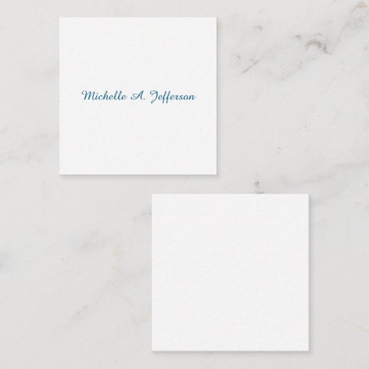 Klassieke Creatieve Trendy Witte Oceaan Blauw Informatiekaartje (Voorkant / Achterkant)