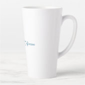 Klassieke Creatieve Trendy Witte Oceaan Blauw Latte Mok (Rechts)