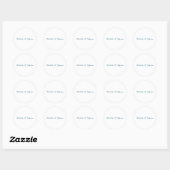 Klassieke Creatieve Trendy Witte Oceaan Blauw Ronde Sticker (Vel)